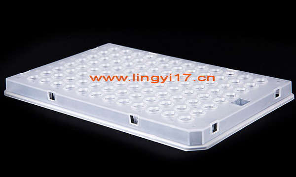 0.1ml半裙邊96孔PCR板LB2000，透明，15板/盒，用于羅氏Roche 480，Bio-Rad CFX96