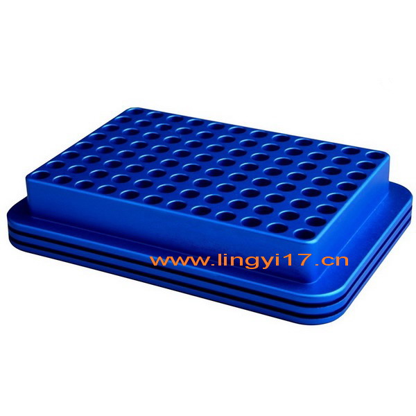 精品LV96-02鋁制96孔冷卻板，配液冷卻模塊V形孔