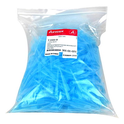 非滅菌藍(lán)色移液器吸頭1000&micro;L，愛思進(jìn)吸頭T-1000-B