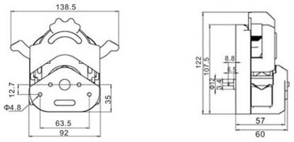 蘭格易裝型蠕動泵頭YZII15、YZII25